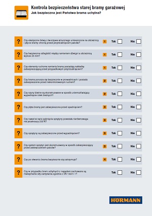 Lista kontrolna bezpieczeństwa